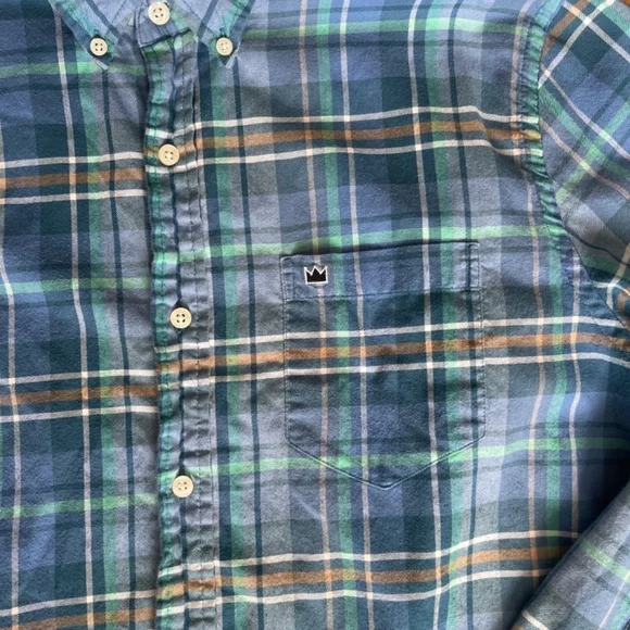 Men’s Crown & Ivy Classic Fit Long Sleeve Flannel Button Down Shirt Size Large - Picture 3 of 6